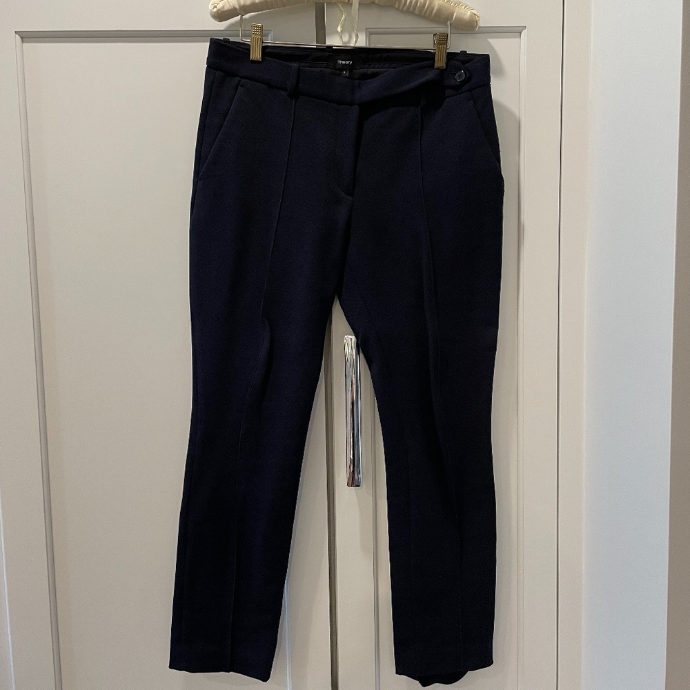 Theory Navy Treeca Pant